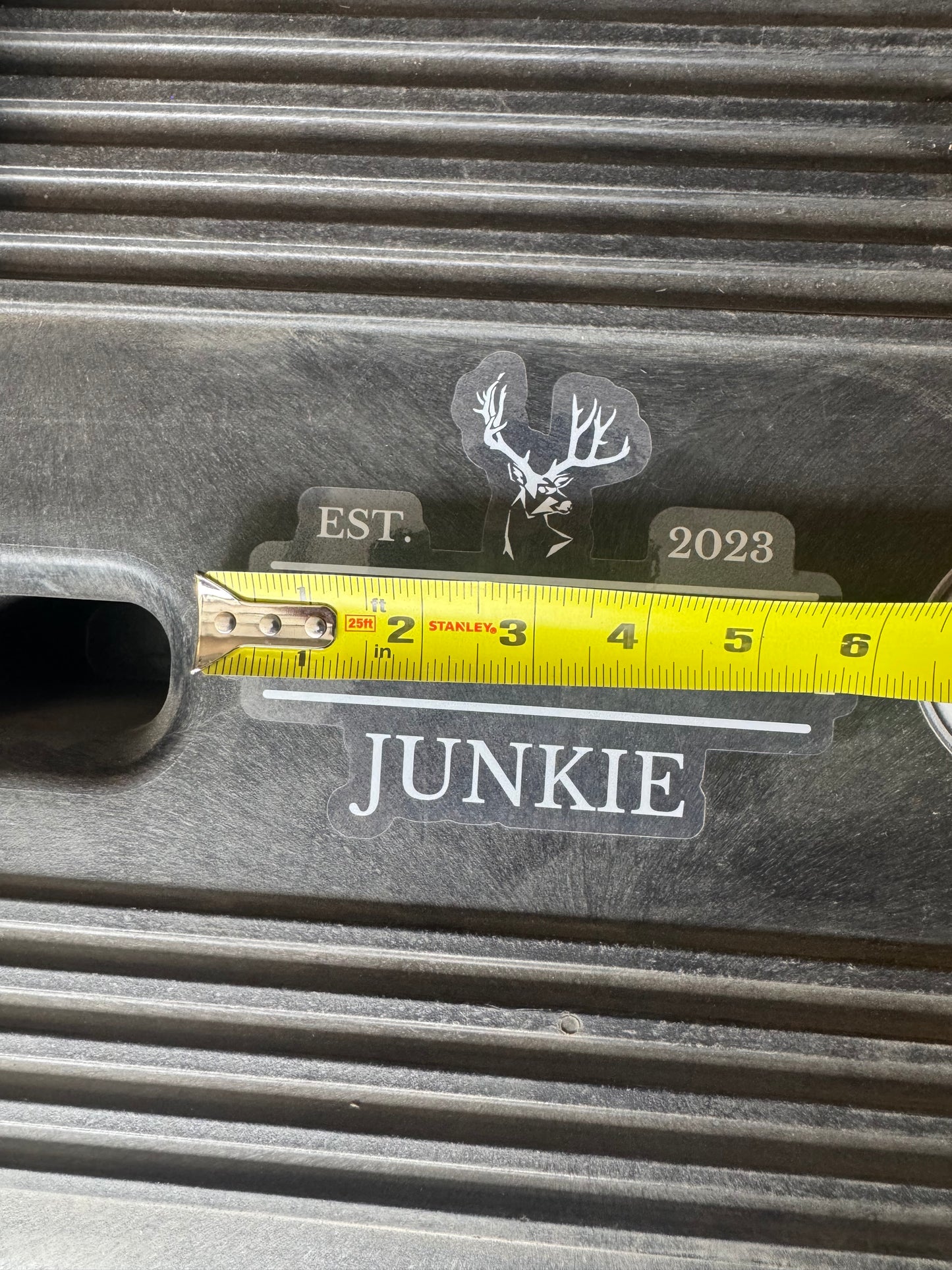 Mule Deer Junkie Logo Sticker (6" x 4.25")